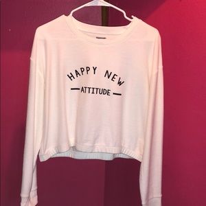 Cute Cropped White Sweater